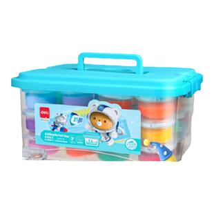 得力超轻粘土儿童无毒食品级彩泥小学生专用24色36色幼儿园橡皮泥安全制作材料工具黏土补充装粘土玩具套装