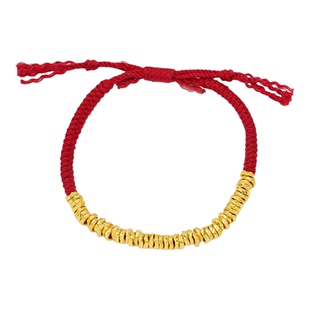 【店铺专属】18k金盘缠满贯编织红绳手串女轻奢时尚不脱模WT0598
