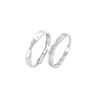 【自营】daisy beauty莫比乌斯星星情侣对戒S925银戒指小众银戒指