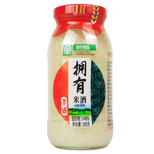 拥有米酒醪糟酒酿380g瓶装孝感糯米酒酿甜酒酿正宗米酒配汤圆米酿