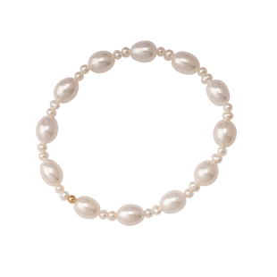 光泽感!不掉色高品质叠戴天然珍珠巴洛克14K包金手链小众高级感