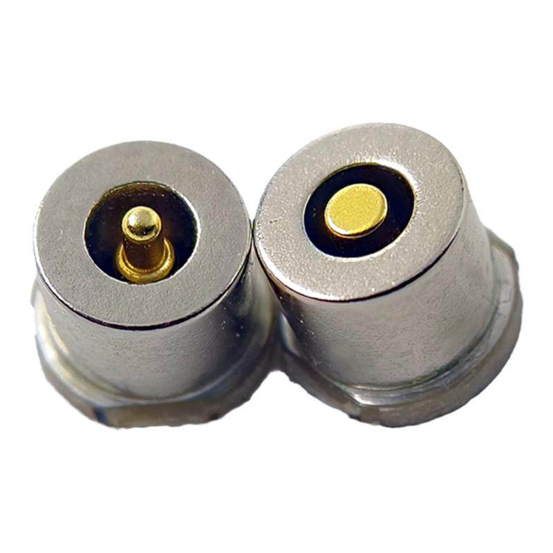磁吸公母对吸头焊线式圆型4 5 7 8mm带PCB强磁连接器薄款开关插头