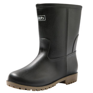 上海回力男防滑耐磨雨鞋男士加绒加厚棉靴雨靴防水胶鞋冬季高筒