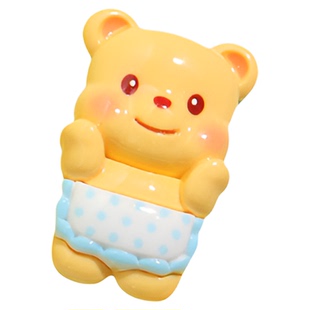黄油小熊diy奶油胶奶油胶发夹饰品 儿童手工玩具摆件发饰水杯贴潮