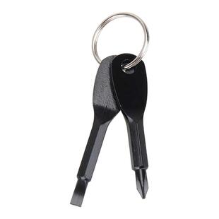 钥匙螺丝刀EDC随身口袋工具两用一字十字双头短改锥高强度钥匙圈