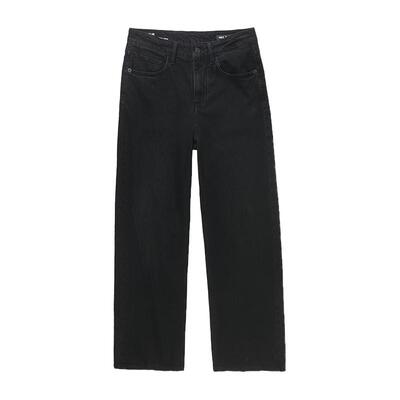 ABLEJEANS新款阔腿拖地牛仔裤女