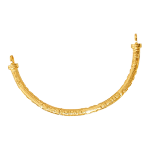 古法沙金铃兰花弯管半镯子女款手链手镯diy手串手链配件学生朋友