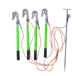 0.4KV低压接地线电力携带型短路接地线 户外双舌母排接地棒包检测