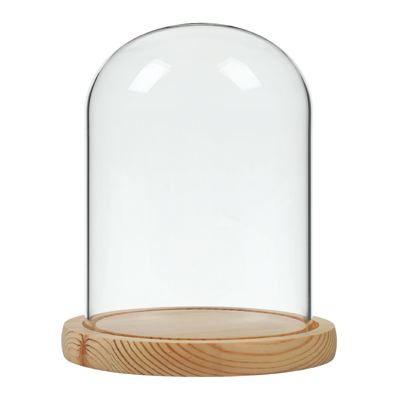 促销永生花玻璃罩干花透明展示盒人偶圣诞树积木手模手办防尘罩