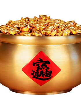 2026新款纯黄铜聚宝盆招财米缸