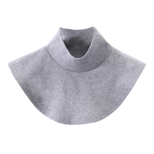 成人护颈保暖假领子男冬假高领脖套单独衣领配卫衣叠穿套头秋