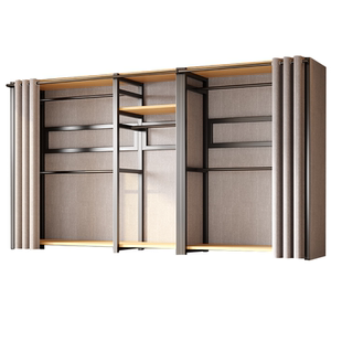 开放式衣柜家用卧室金属框架钢制衣柜2025新款爆款出租房用收纳柜