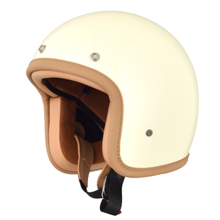 汤普森 摩托车头盔 复古半盔  玻璃钢材质 3C认证 小牛皮包边