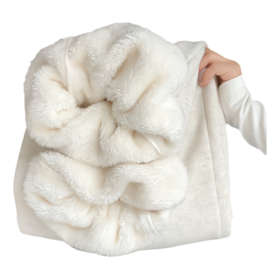 高腰通勤长裤加绒加厚运动裤阔腿