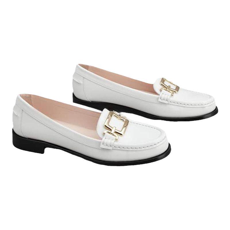 Roger Vivier/罗杰·维维亚女鞋漆皮鞋面金属饰扣简约百搭乐福鞋