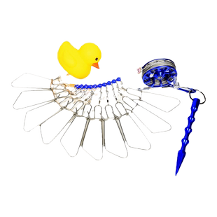 大梅鲨路亚带轮式鱼扣多功能控鱼器钢丝绳锁鱼器伸缩鱼锁钓鱼活扣