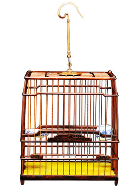 鹦鹉摆件红木鸟巢印度小叶紫檀