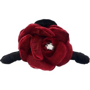 兰诺红色花朵抓夹女高级感2025新款大号发量大后脑勺半扎发鲨鱼夹