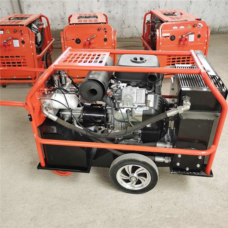电动液压动力站 移动便携式应急 柴油小型带渣浆泵双回路液压泵站