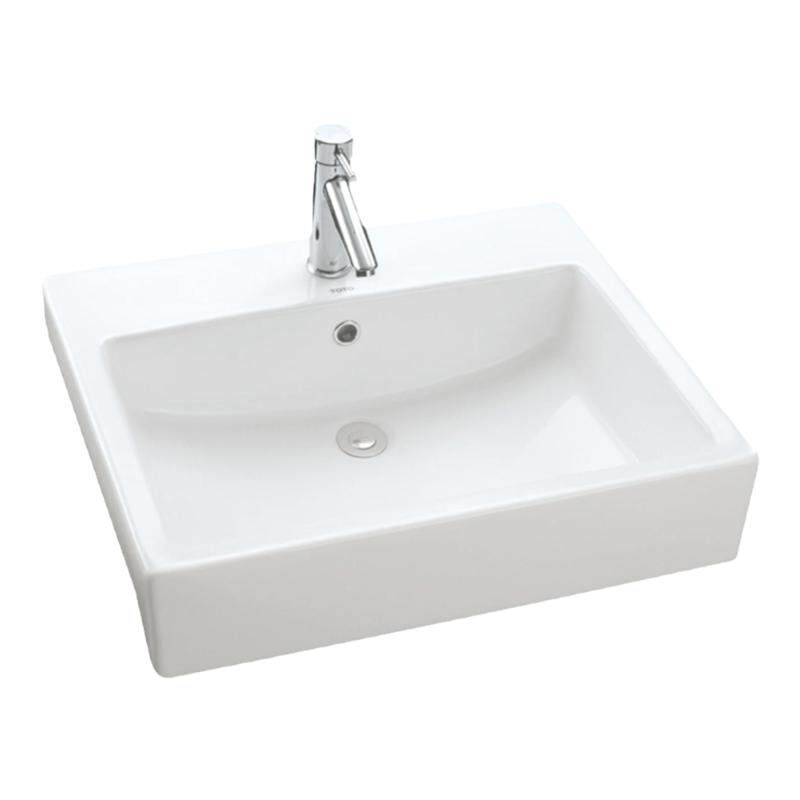 TOTO卫浴台盆 TOTO半埋入台上式洗脸盆LW713B/CB/CFB洗手盆 脸盆