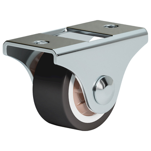 踢脚抽屉滑轮鞋柜万向橡胶超静音脚轮迷你小定向轮地轮滚珠滑轮