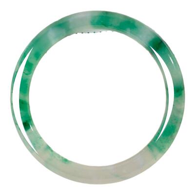 独龙玉飘花手镯女款圈口54.4mm