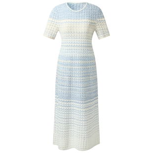 歌莉娅针织连衣裙女夏季知性优雅穿搭2025新款丁达尔裙1E4L4G1T0