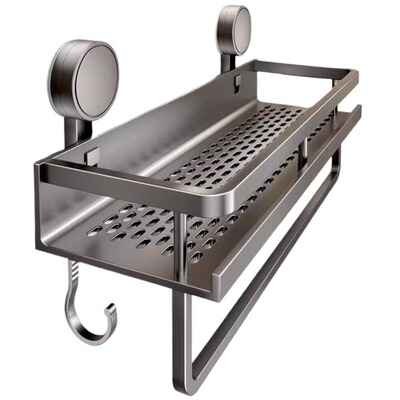 【新款吸盘卫生间壁挂式置物架】