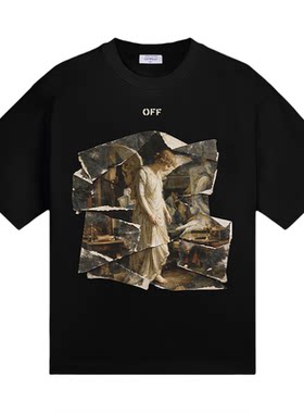 OFF-WHITE™油画情侣纯棉短袖T恤