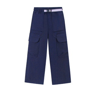 半度闲女大童年装加绒工装裤洋气冬装25新款儿童冬季加厚休闲裤子