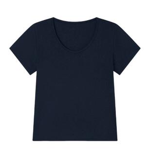 Basic House/百家好灰色天丝薄款V领短袖T恤女夏季含亚麻正肩上衣