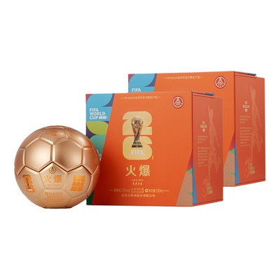 五粮液世界杯联名款浓香白酒双盒