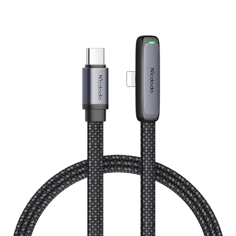 麦多多适用iPhone数据线超薄弯头手游PD36W快充电线Type-C to Lightning USB苹果14/13P