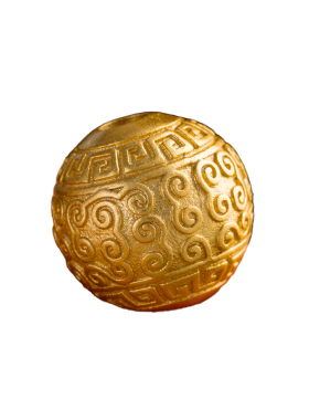 古法黄金色祥云转运珠