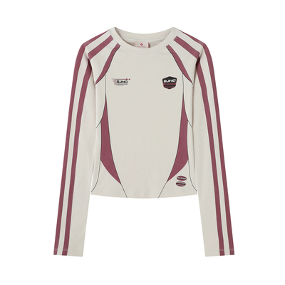 BJHG赛车风短袖T恤夏季女款长袖