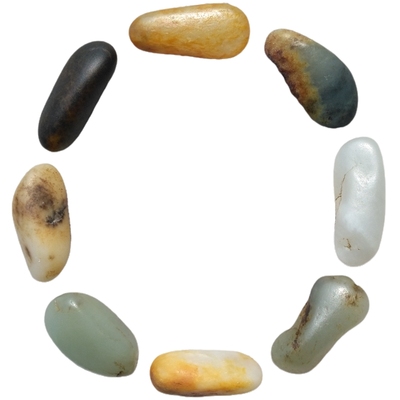 和田玉籽料原石手串多宝