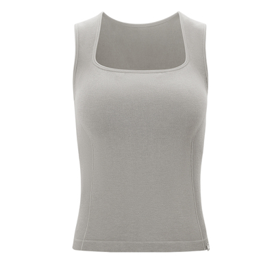 半练方领宽肩保暖背心女秋冬新款带胸垫吊带吸湿发热内搭显瘦打底