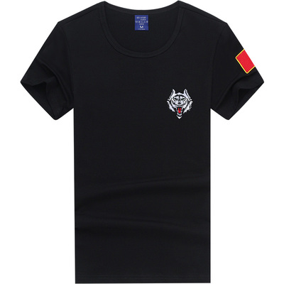 军迷刺绣中国战狼T恤作训体能服
