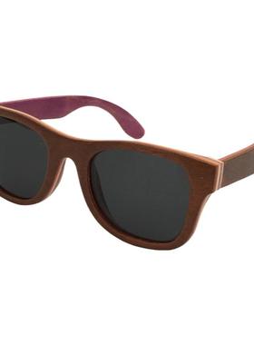 多层染色滑板木太阳镜偏光墨镜