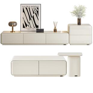 政府补贴全友家居轻奢高级感客厅家用意式极简奶油风光影组合茶几