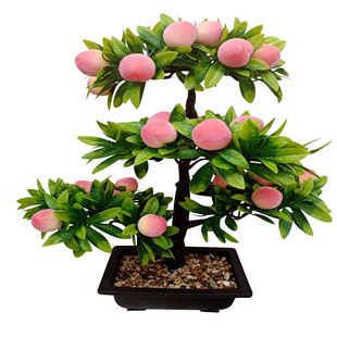 仿真招财树苹果桃子橘子盆栽大型绿植店铺收银台招财摆件开业礼品