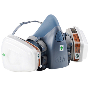 7502防毒面具配6005滤毒盒防甲醛化工实验室喷漆打药专用防护面罩