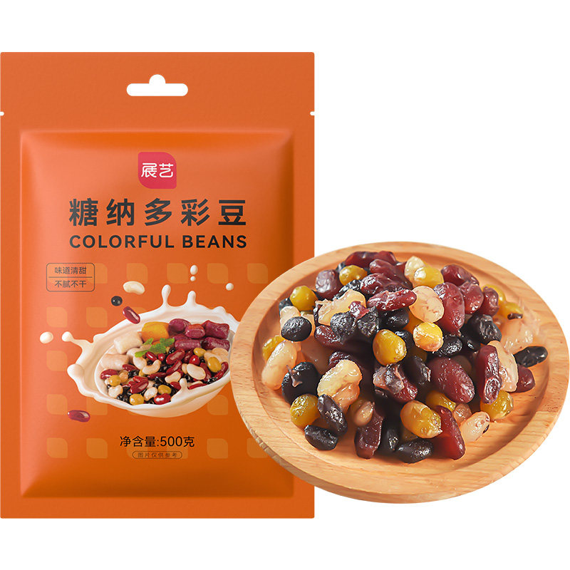 展艺500g奶茶店原材料糖纳多彩豆