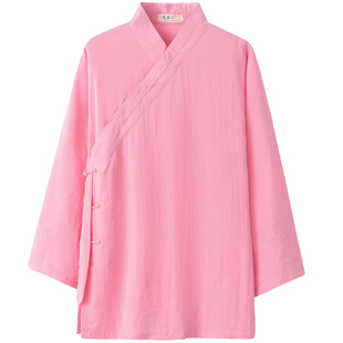 武当山太极服女薄款夏季斜襟短袍武当太极服表演服练功新款单上衣