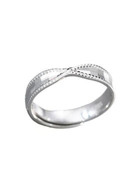 HANXINSTUDIOS925亮片扭结戒指