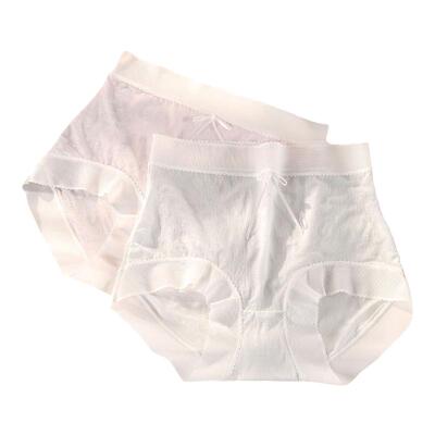 高腰超薄大码内裤女冰丝胖mm抗菌裆火炮蕾丝提花轻塑无痕三角裤衩