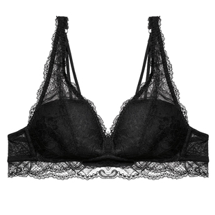 爱美丽内衣无钢托大胸显小承托羽绵蕾丝无纺布文胸IM17AWP2