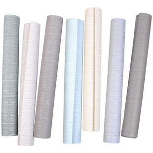 纯色素色无纺布亚麻布纹墙纸非自粘客厅卧室背景壁纸2026新款灰色