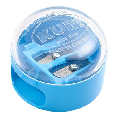 KUM高锋利碳钢刀刃双孔卷笔刀