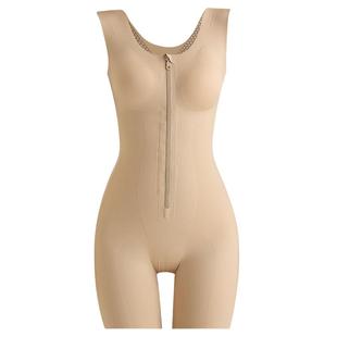强压加强版连体塑身衣女后脱式产后收腹束腰提臀美体带胸垫束身衣